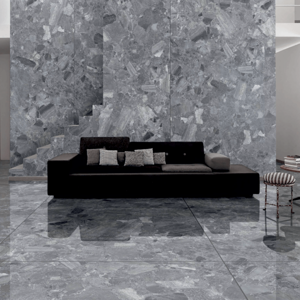 RUBICER Pločice porcelain terrazzo gray blade matt RLM260120TERGRM