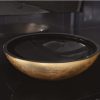 RUBICER LAVABO NADGRADNI STAKLENI ANITQUE Ø40 CM RLVBLACKGOLD40 - Image 3