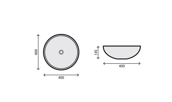 RUBICER LAVABO NADGRADNI STAKLENI ANITQUE Ø40 CM RLVBLACKGOLD40 - Image 2