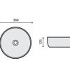 RUBICER LAVABO NADGRADNI Ø35,8 CM RS524GRGW - Image 2