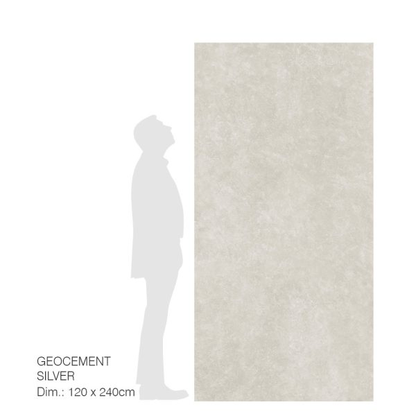 RUBICER Pločice porcelain slab geocement silver RLM120240GESILP - Image 3