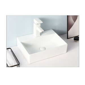 RUBICER LAVABO NADGRADNI SA RUPOM ZA SLAVINU ČETVRTASTI 46X36 CM RSA620