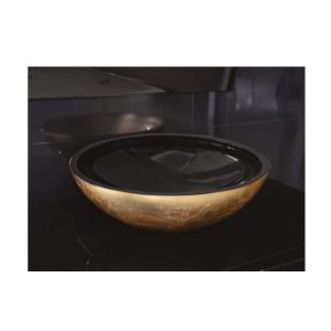 RUBICER LAVABO NADGRADNI STAKLENI ANITQUE Ø40 CM RLVBLACKGOLD40