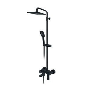 ROSAN Slavina S2 za Tuš Kadu sa Usponskim Tušem 210*210mm i Izlivom - Crna 237351B