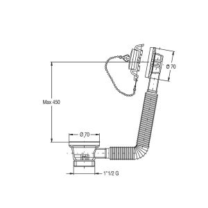 BONOMINI Odliv Preliv Kade 4140EX64B0
