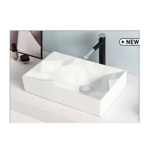 RUBICER LAVABO NADGRADNI ČETVRTASTI ASIMETRIČNO KORITO 56X35,5 CM RS526