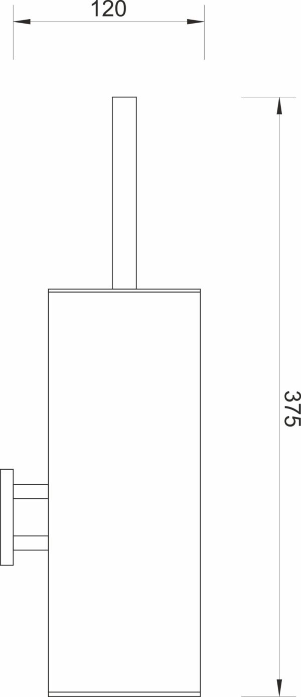 MINOTTI WC Četka Okrugla Inox Zidna - Image 2