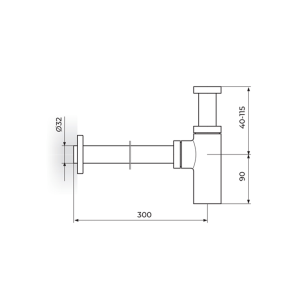 ROSAN DARK SIFON ZA LAVABO - 5/4" - JD200 - Image 2
