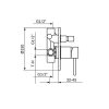 ROSAN Slavina Dark Za Tuš Kadu Uzidna Sa Dva Izlaza JD31901 - Image 2