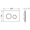 TECE Tipka loop staklo crna taster hrom sjaj 9240656 - Image 2