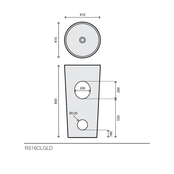 RUBICER LAVABO SAMOSTOJEĆI RSH16CLGLD - Image 2