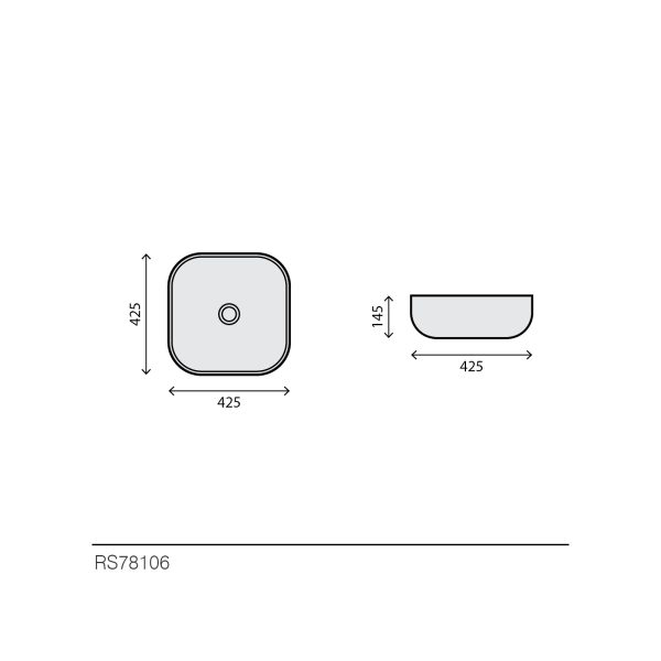 RUBICER LAVABO NADGRADNI ZAOBLJENI ČETVRTASTI RS78106 - Image 2