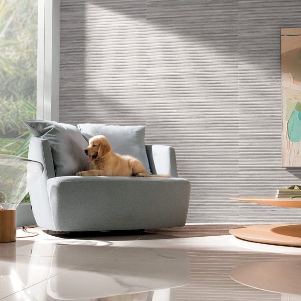 RUBICER Pločice walls ripado gris white folder RW3090RIPG