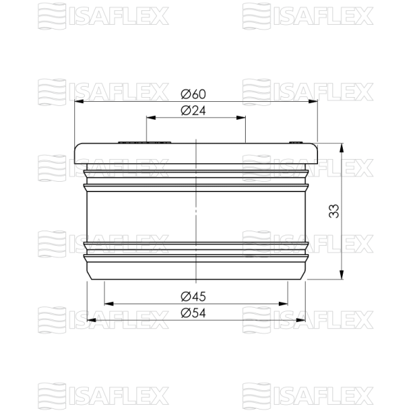 ISAFLEX Sifon guma new 50/32 220 100 - Image 2