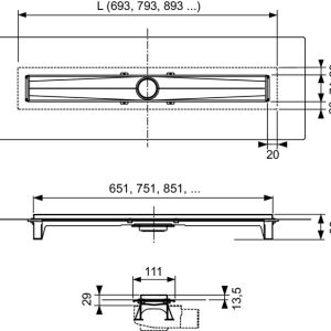 TECE Drainline 1200mm (1151mm) 601200