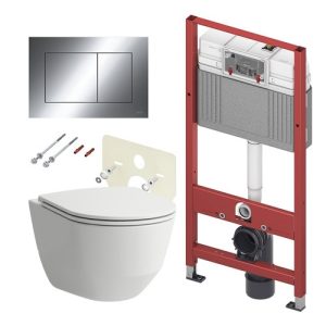 TECEbase SET UGRADNI VODOKOTLIĆ + LAUFEN PRO WC ŠOLJA + TECEnow TIPKA HROM 9400412 + 2096.6 + 9496.6