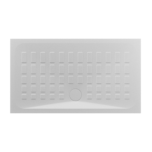 Azzurra Cube tuš kada 140x80 cm – pravougaona kada sa reljefnom protivkliznom površinom i centralnim odvodom
