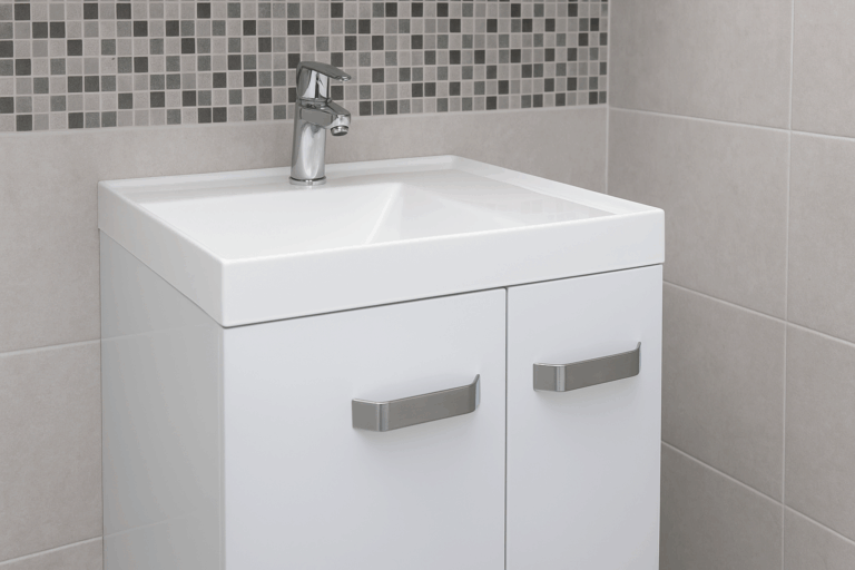 Lavabo sa ormarićem štedi prostor u manjim kupatilima.