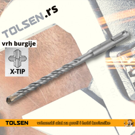 SDS Plus krstasta burgija 12×160 mm – Tolsen X-TIP