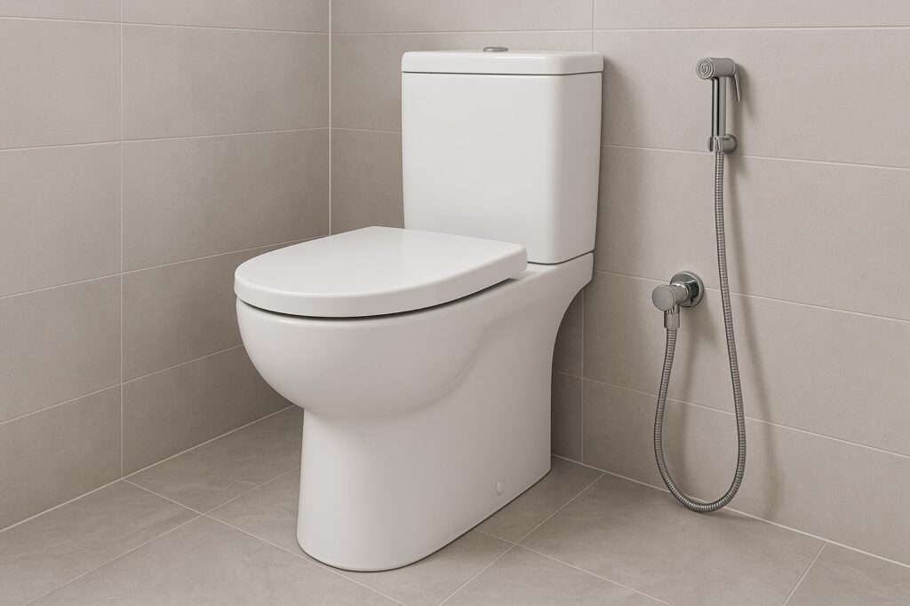 Higijenski tuš za wc šolju u modernom kupatilu