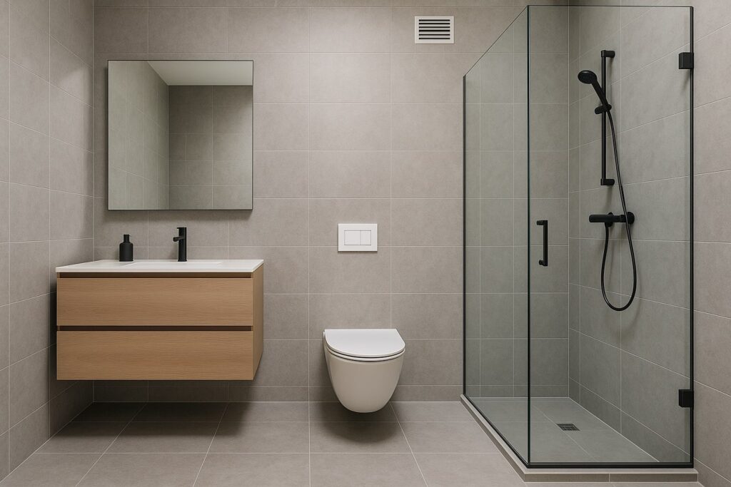 Ventilator za kupatilo pozicioniran na zidu