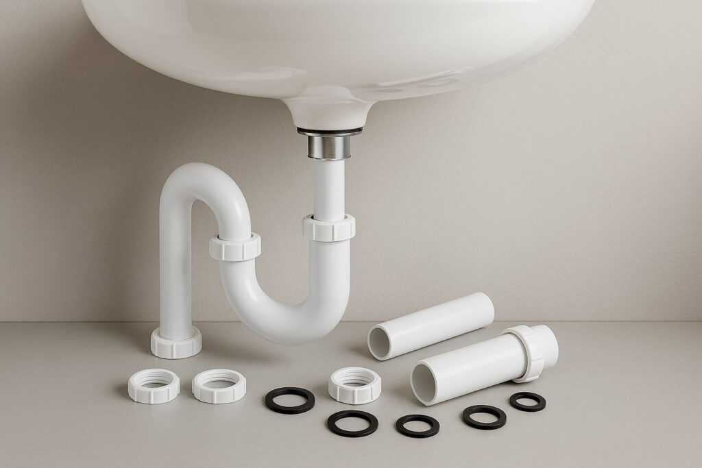 Sifon i delovi za instalaciju sifona ispod lavaboa