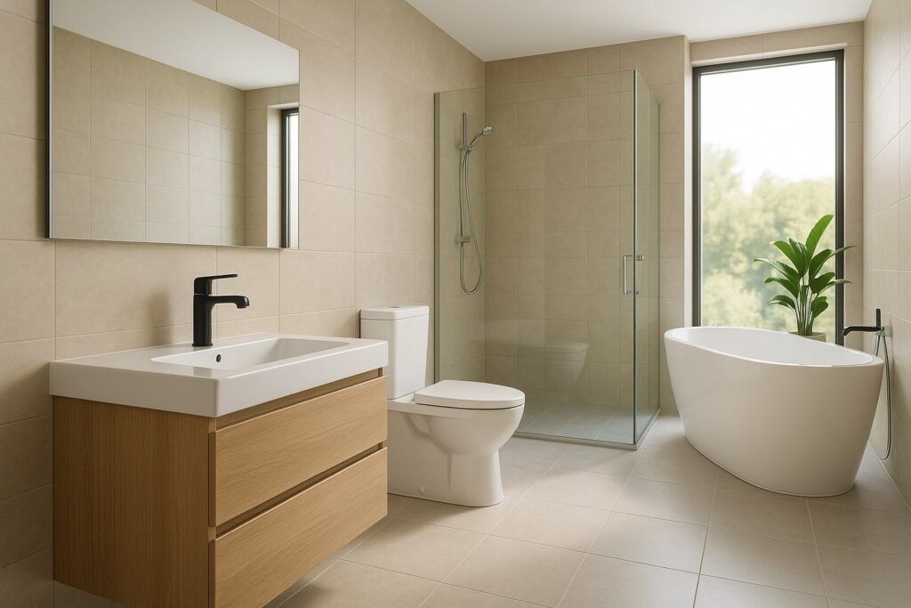 Slavine za lavabo kao detalj u modernom kupatilu