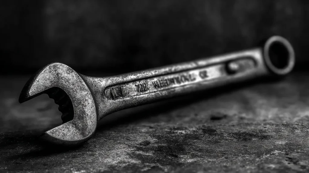 Francuski kljuc u punom planu.