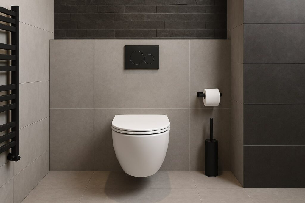 komplet set ugradnog vodokotlića u modernom kupatilu