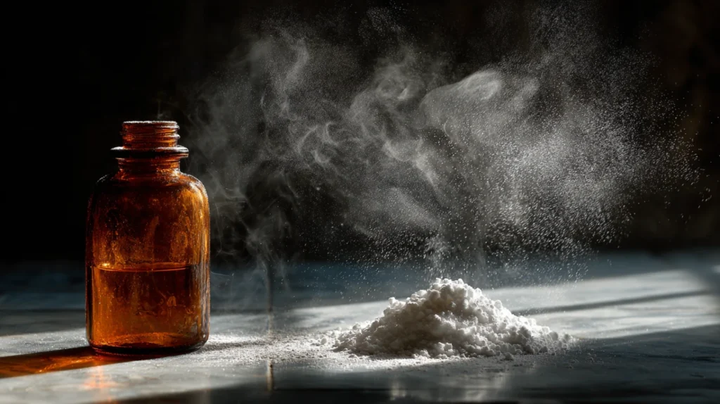 Soda bikarbona i sirce u flasici