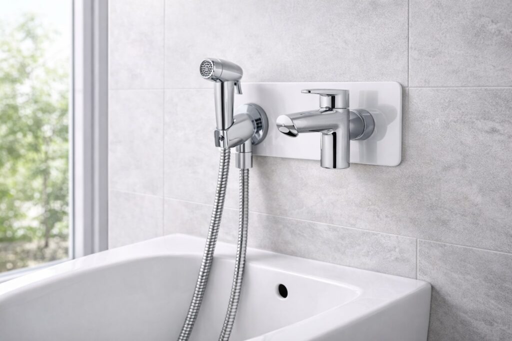 Baterijski set montiran iznad kade