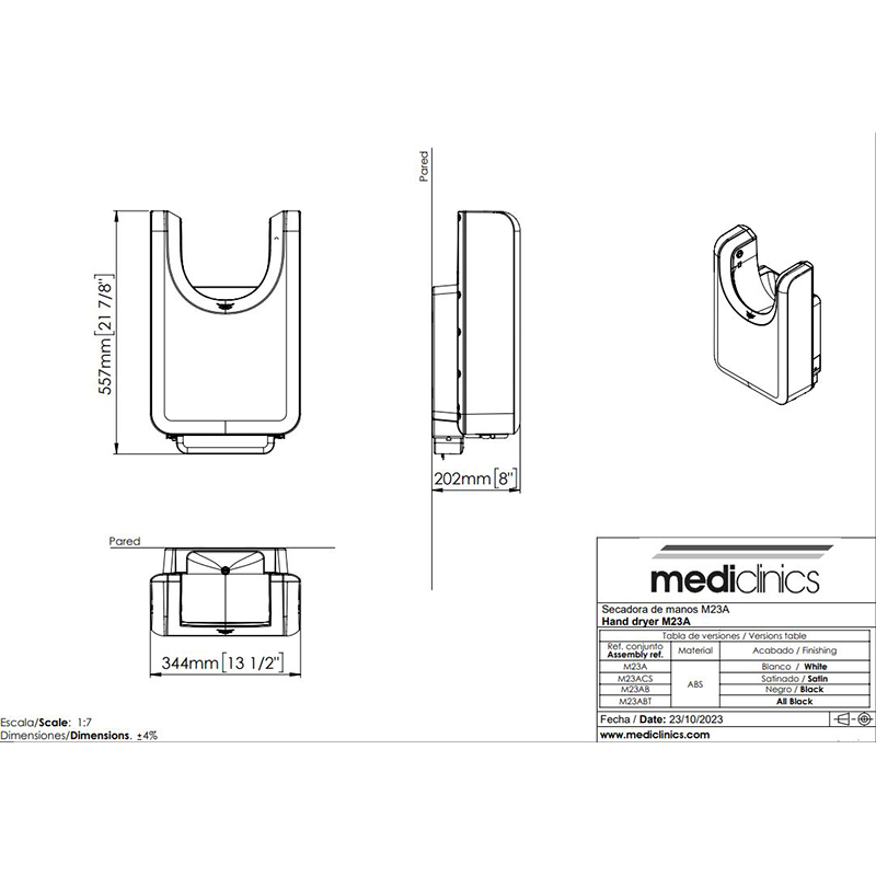 Sušač za ruke U-Flow crni - Slika 2