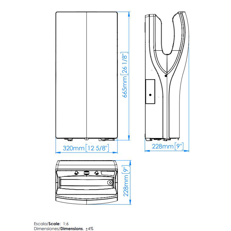 Sušač za ruke dualflow mat - Slika 2