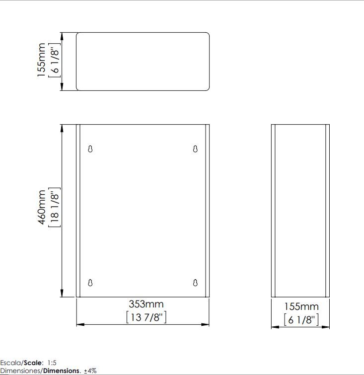 Kanta za odpatke zidna mat - Slika 2