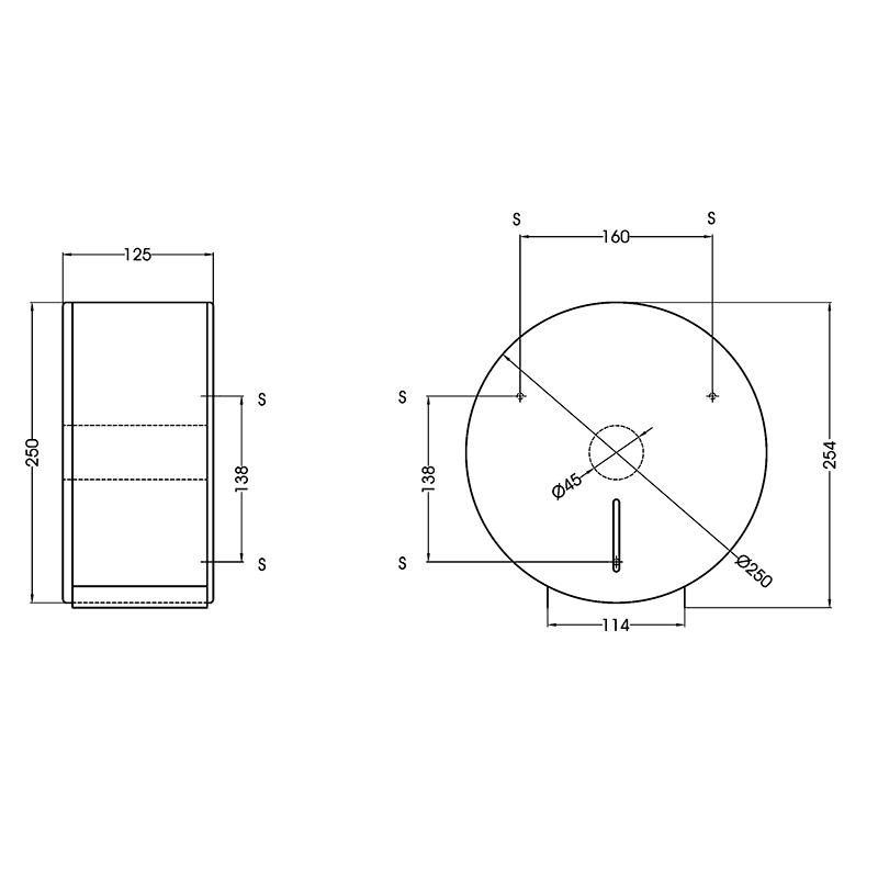 Dispenzer za toalet papir jumbo rolna visoki sjaj - Slika 2