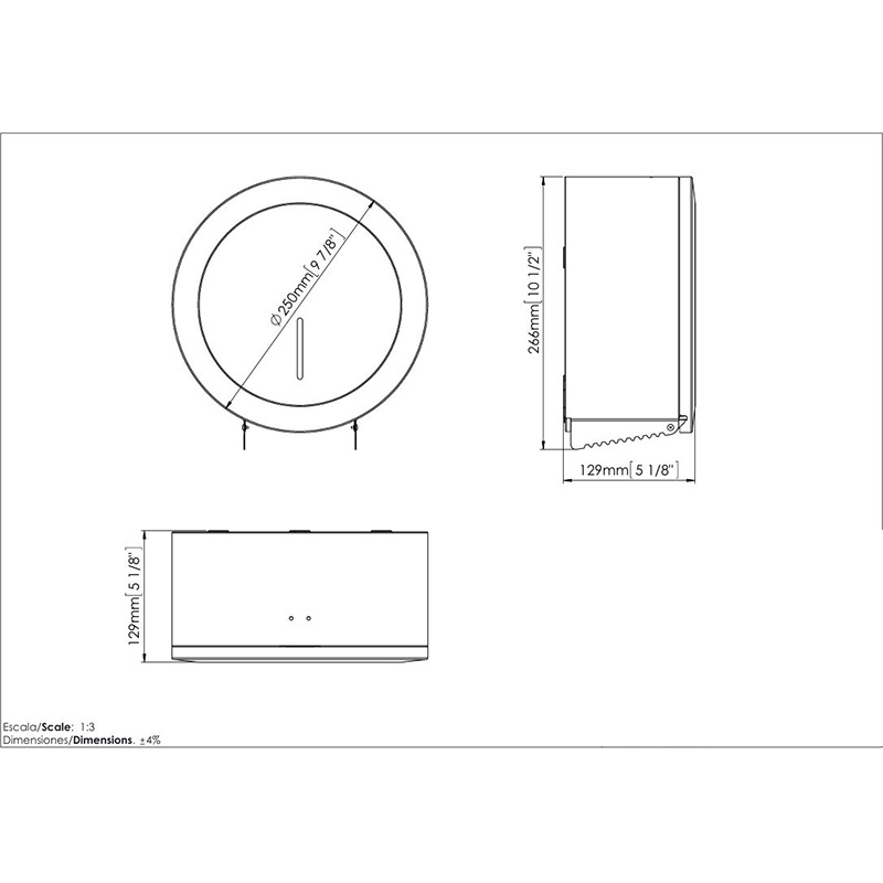 Dispenzer za toalet papir jumbo rolna mat - Slika 2