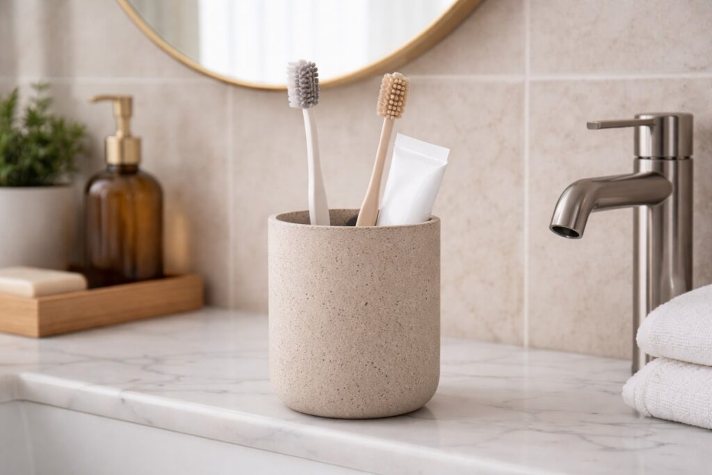 Čaše za četkice za zube u imitaciji kamena