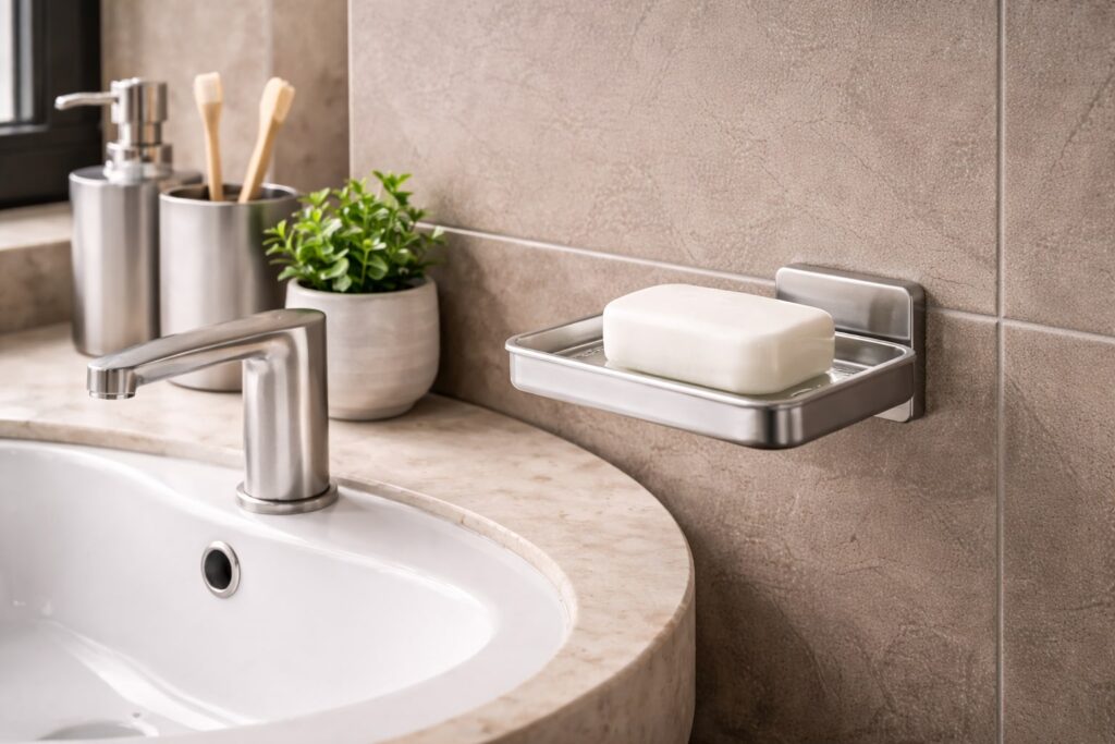 Držač sapuna od inoxa u kupatilu