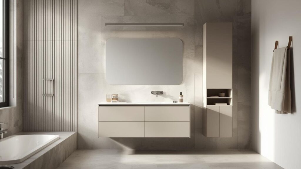 Moderno ogledalo u modernom kupatilu