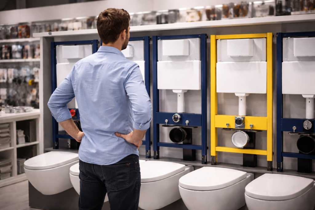 Covek u kupovini ugradnog vodokotilica