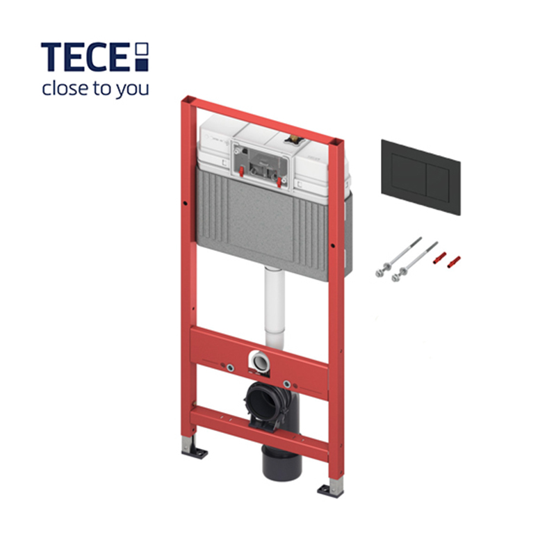 Ugradni vodokotlić TECE sa crnom mat tipkom TECEnow