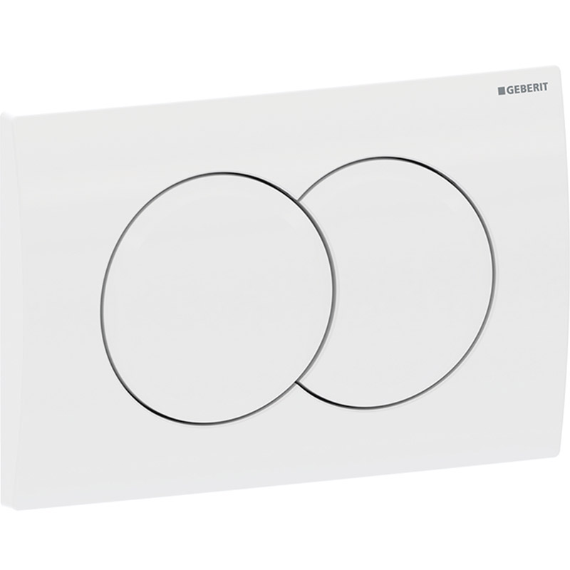 Geberit Delta01 tipka za aktiviranje – bela / hrom mat / hrom sjaj - Slika 2