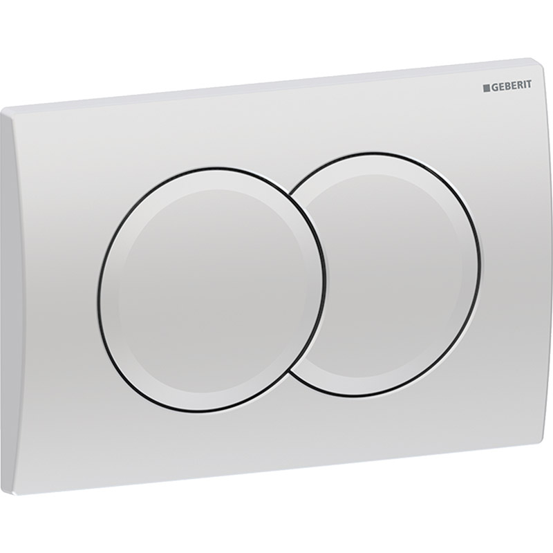 Geberit Delta01 tipka za aktiviranje – bela / hrom mat / hrom sjaj - Slika 3