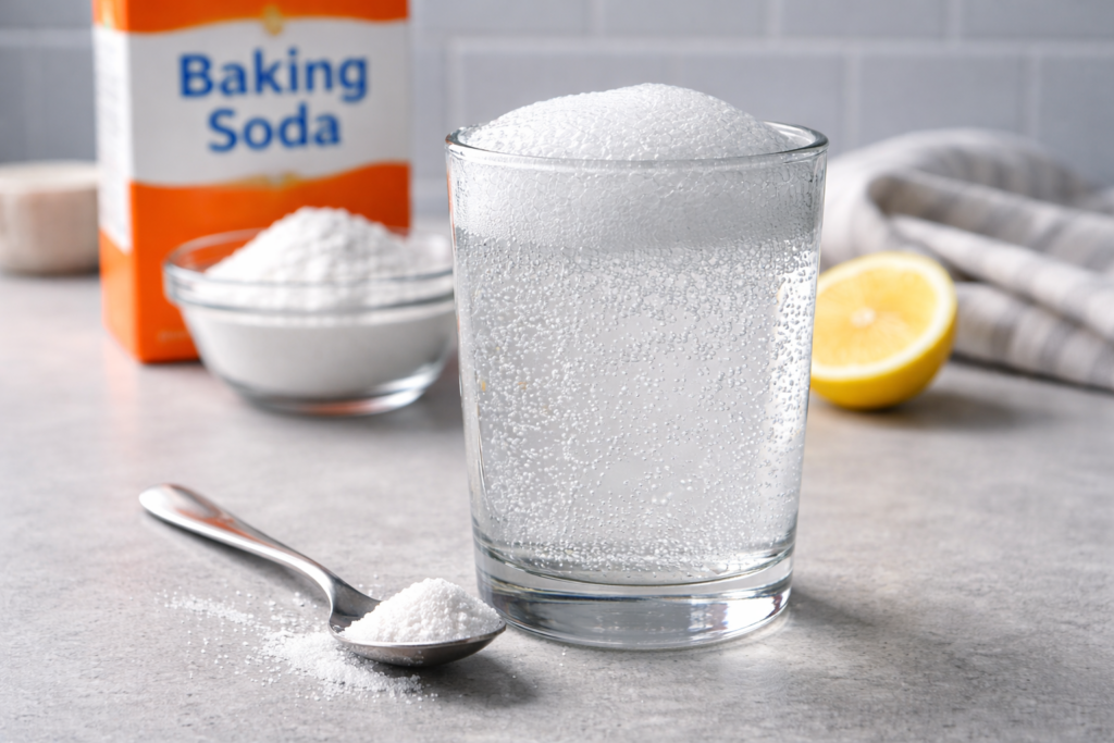 Rastvor sode bikarbone i vode u casi