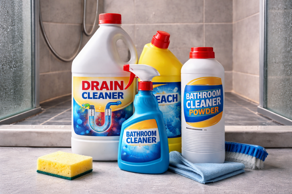 Sredstvo za otpusavanje kade ispred tus kabine