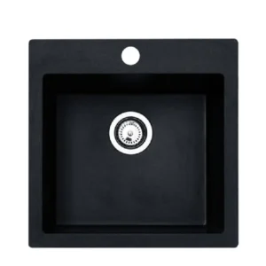 Metalac XATOS 50 granitna sudopera usadna crna 500×500 mm – Ø90 (377914) Metalac XATOS 50 granitna sudopera usadna crna 500×500 mm – Ø90 (377914)