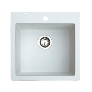Metalac XATOS 50 granitna sudopera usadna bela 500×500 mm – Ø90 (377917) Metalac XATOS 50 granitna sudopera usadna bela 500×500 mm – Ø90 (377917)