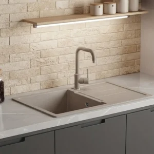 Metalac XATOS PLUS granitna sudopera usadna bež 780×500 mm – Ø90 (377921)