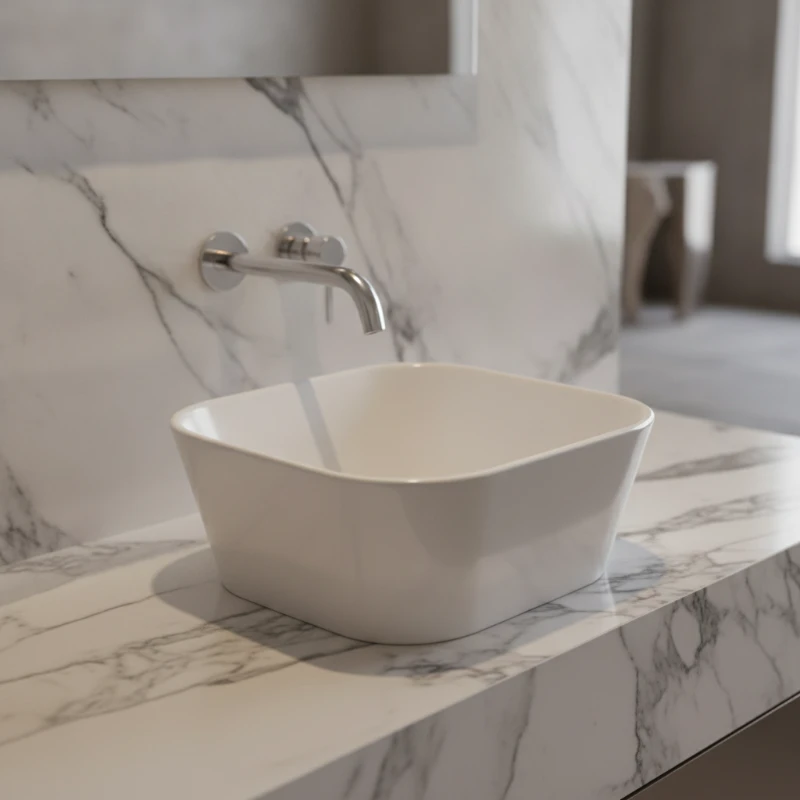 Azzurra BUILD lavabo 30×30 cm beli (BULA03030000BI)