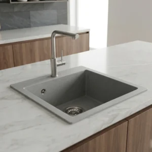 Metalac XATOS 50 granitna sudopera usadna grafit 500×500 mm – Ø90 (377915)